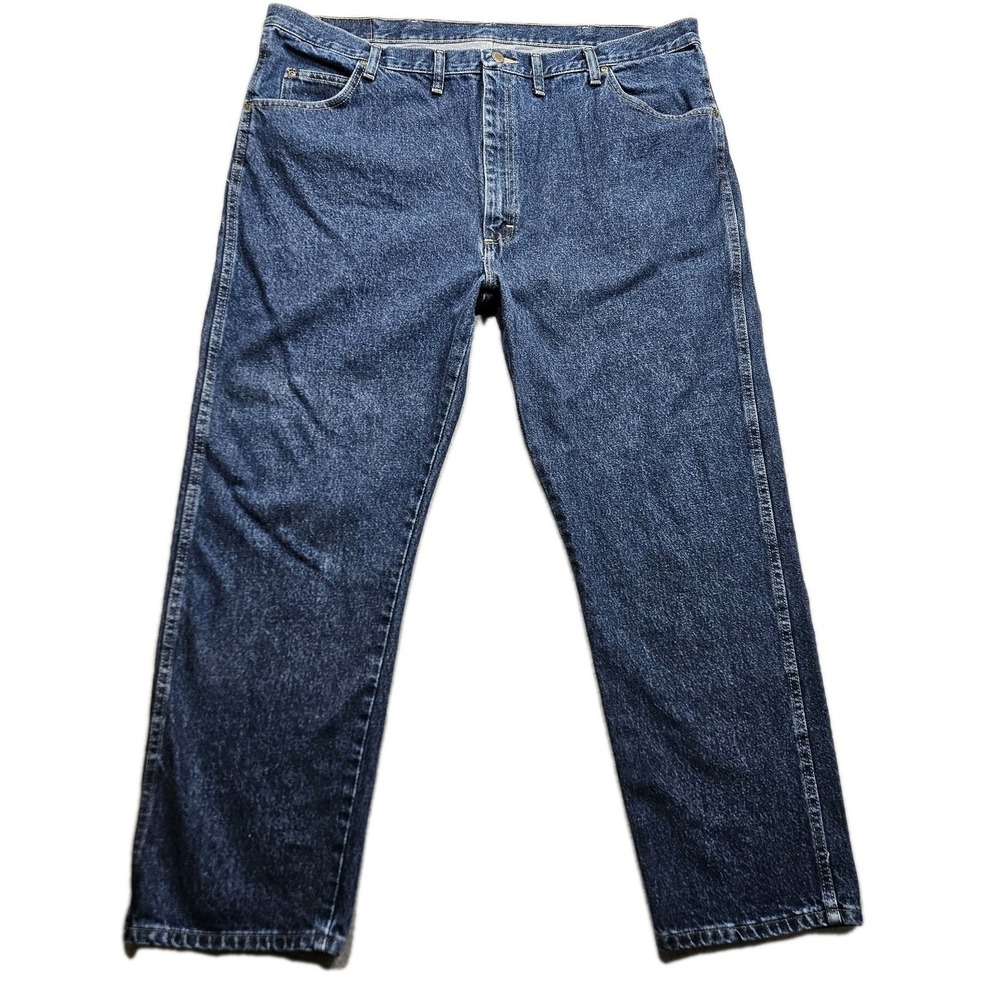 Wrangler‎ 5 Star 96501 Jeans Men 44x30 Blue Medium Wash Regular Fit Straight Leg